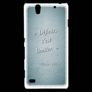 Coque Sony Xperia C4 Définir Turquoise Citation Oscar Wilde
