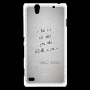 Coque Sony Xperia C4 Désillusion vie Gris Citation Oscar Wilde