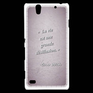 Coque Sony Xperia C4 Désillusion vie Rose Citation Oscar Wilde