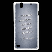 Coque Sony Xperia C4 Emotion égarée Bleu Citation Oscar Wilde