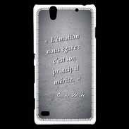 Coque Sony Xperia C4 Emotion égarée Noir Citation Oscar Wilde