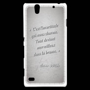 Coque Sony Xperia C4 Incertitude amour Gris Citation Oscar Wilde