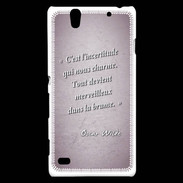 Coque Sony Xperia C4 Incertitude amour Rose Citation Oscar Wilde