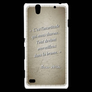 Coque Sony Xperia C4 Incertitude amour Sepia Citation Oscar Wilde