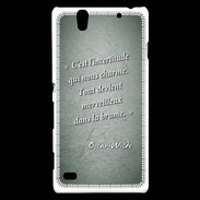 Coque Sony Xperia C4 Incertitude amour Vert Citation Oscar Wilde