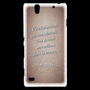 Coque Sony Xperia C4 Incertitude amour Rouge Citation Oscar Wilde