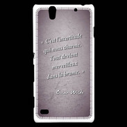 Coque Sony Xperia C4 Incertitude amour Violet Citation Oscar Wilde