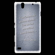 Coque Sony Xperia C4 Incertitude Bleu Citation Oscar Wilde