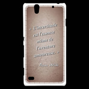 Coque Sony Xperia C4 Incertitude Rouge Citation Oscar Wilde