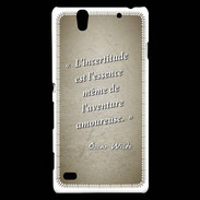 Coque Sony Xperia C4 Incertitude Sepia Citation Oscar Wilde