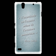 Coque Sony Xperia C4 Incertitude Turquoise Citation Oscar Wilde