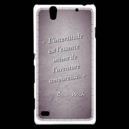 Coque Sony Xperia C4 Incertitude Violet Citation Oscar Wilde