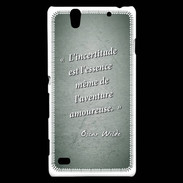 Coque Sony Xperia C4 Incertitude Vert Citation Oscar Wilde