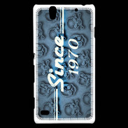 Coque Sony Xperia C4 Since crane bleu 1970
