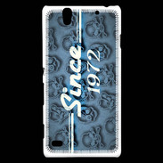 Coque Sony Xperia C4 Since crane bleu 1972