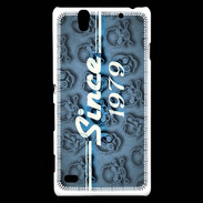 Coque Sony Xperia C4 Since crane bleu 1979