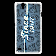 Coque Sony Xperia C4 Since crane bleu 1987