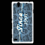 Coque Sony Xperia C4 Since crane bleu 1991