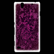 Coque Sony Xperia C4 Skull and bones Rose