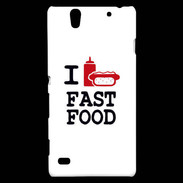Coque Sony Xperia C4 I love Fast Food