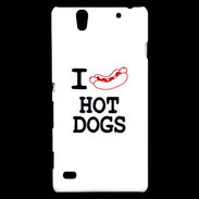 Coque Sony Xperia C4 I love Hot Dogs