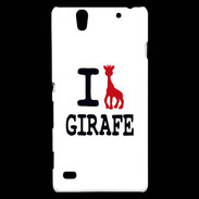 Coque Sony Xperia C4 I love Girafe