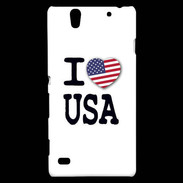 Coque Sony Xperia C4 I love USA 2
