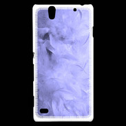 Coque Sony Xperia C4 Effet de plumes bleues PR
