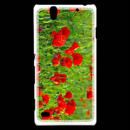 Coque Sony Xperia C4 DP champs de coquelicots