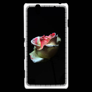 Coque Sony Xperia C4 Belle rose sur fond noir PR