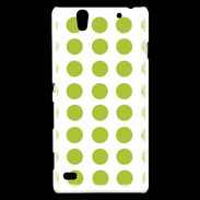 Coque Sony Xperia C4 pois vert clair
