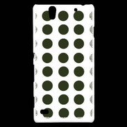 Coque Sony Xperia C4 pois vert foncé