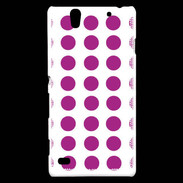 Coque Sony Xperia C4 pois framboise