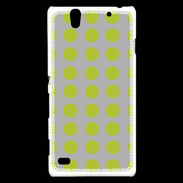 Coque Sony Xperia C4 pois gris & vert