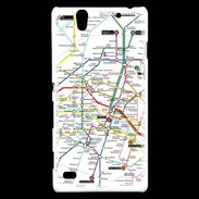 Coque Sony Xperia C4 Plan de métro de Paris