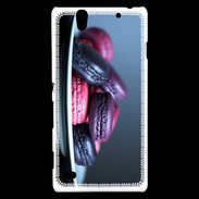 Coque Sony Xperia C4 Macaron mauve PR 10