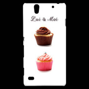 Coque Sony Xperia C4 Cupcake lui et moi PR