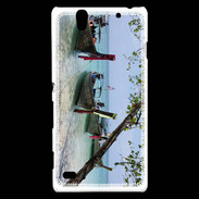 Coque Sony Xperia C4 DP Barge en bord de plage 2