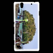 Coque Sony Xperia C4 DP Barge en bord de plage