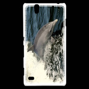 Coque Sony Xperia C4 Coque Dauphin et vague