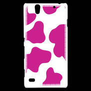 Coque Sony Xperia C4 vache rose