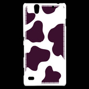 Coque Sony Xperia C4 vache prune