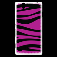 Coque Sony Xperia C4 zèbre rose & noir