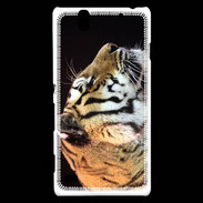 Coque Sony Xperia C4 Portrait de tigre PB 1