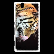 Coque Sony Xperia C4 Portrait de tigre PB 2