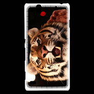 Coque Sony Xperia C4 Portrait de tigre PB 5