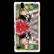 Coque Sony Xperia C4 DP Papillon mirroir