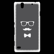 Coque Sony Xperia C4 moustache & noeud 2