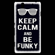 Coque Sony Xperia C4 Keep Calm Funky Noir