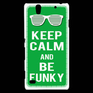 Coque Sony Xperia C4 Keep Calm Funky Vert